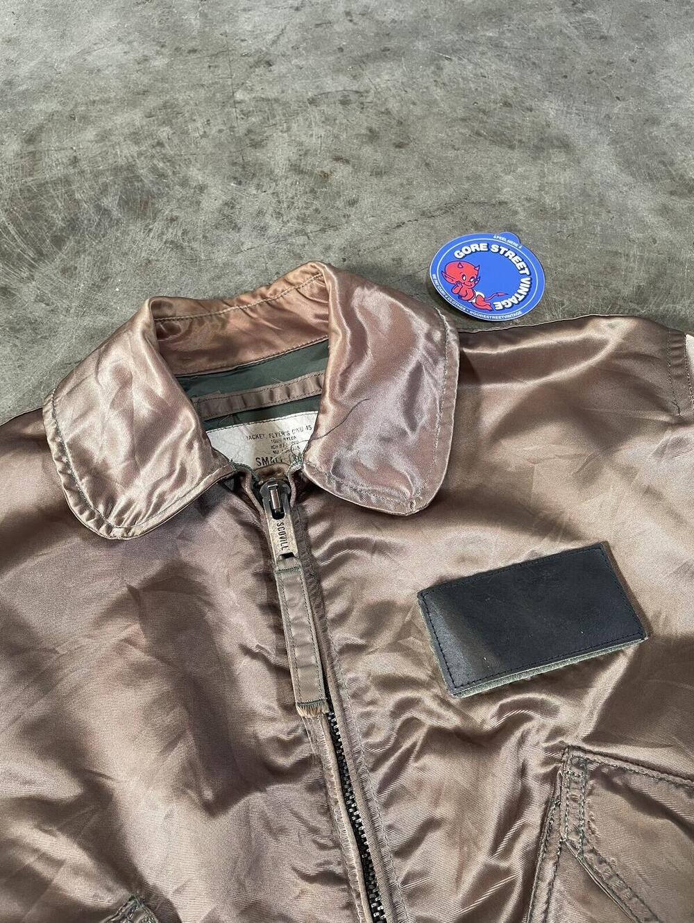 Vintage 70s Army Military Bomber Jacket Small 22x25